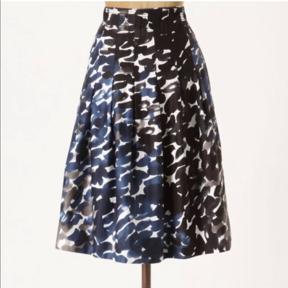 Maeve Sumukwha Watercolor A Line Skirt from Anthropologie